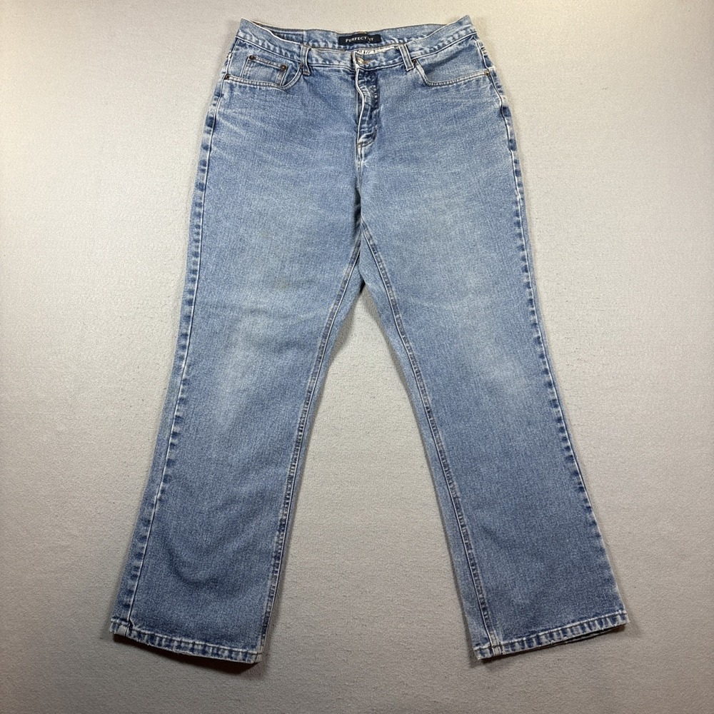 Bill Blass Blue Denim Jeans Women's Sz 14 Vintage 90s Perfect Fit Classic Design